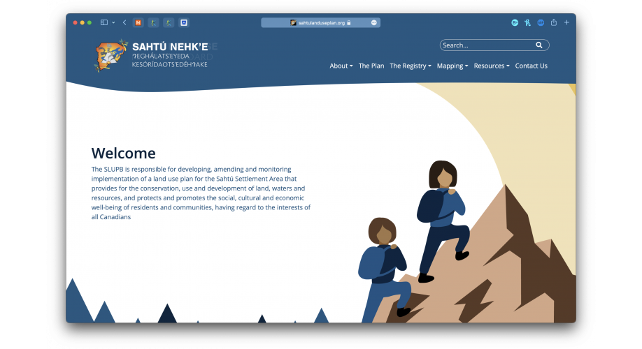 Sahtu Land Use Planning Board Home Page Desktop 1